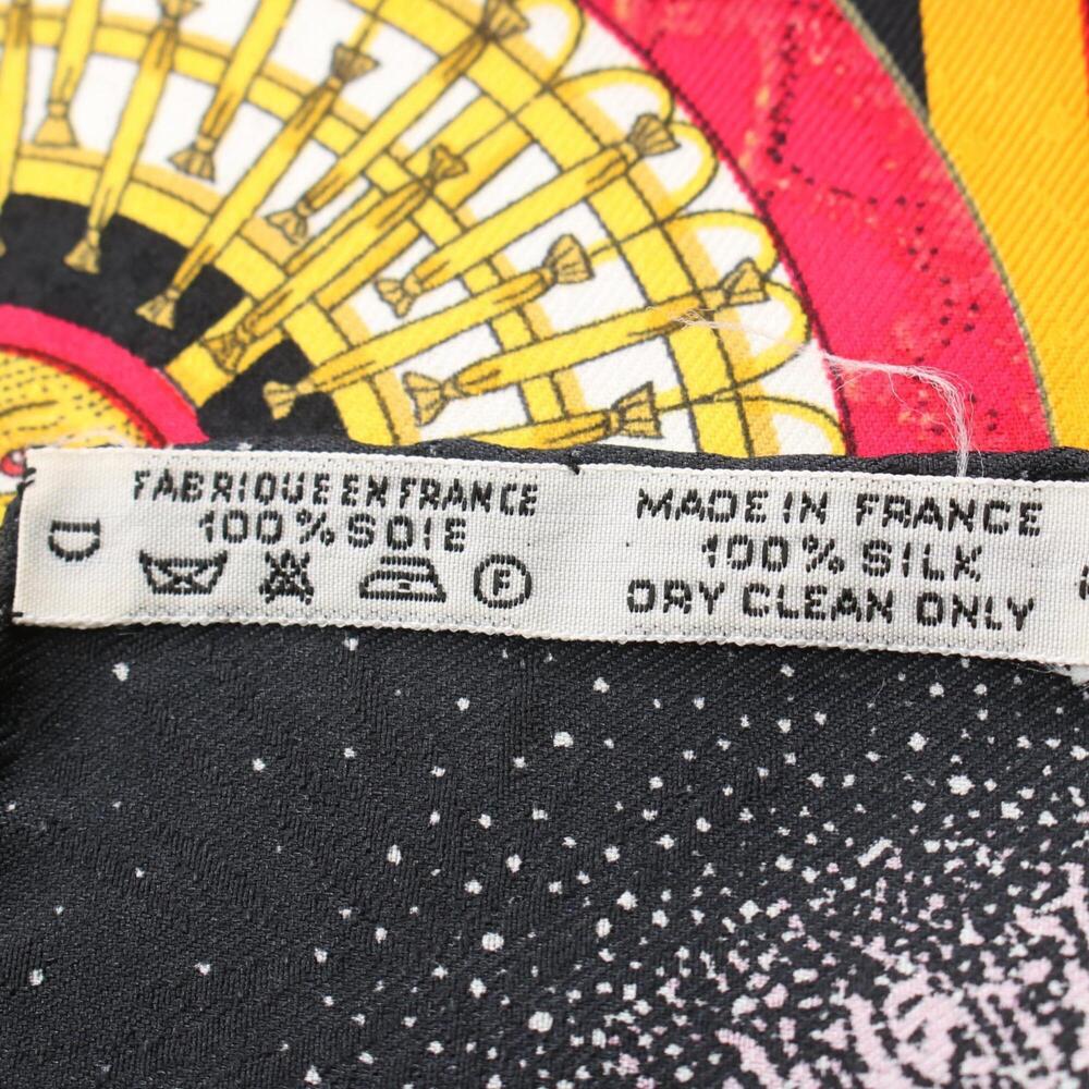 HERMES Black Silk Scarf - Picture 3 of 8